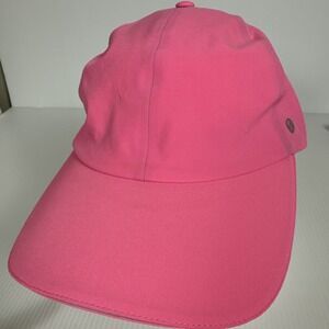 Lululemon Womens Fast Free Run Hat Hot Pink Strap Back Cap Running Gym Barbie